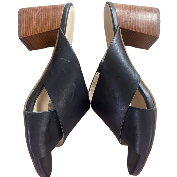 Cole Haan women’s leather block heel crisscross sandals black size 9B - Picture 5 of 15